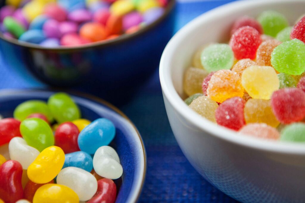 candy in a bowl