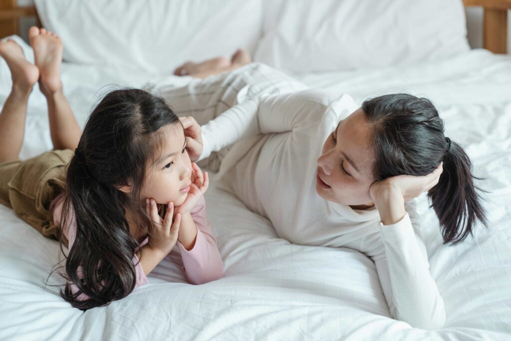 mother and daughter together
