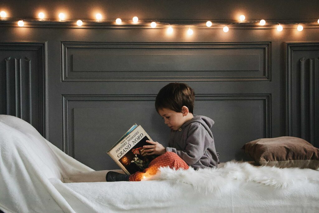 child in bed